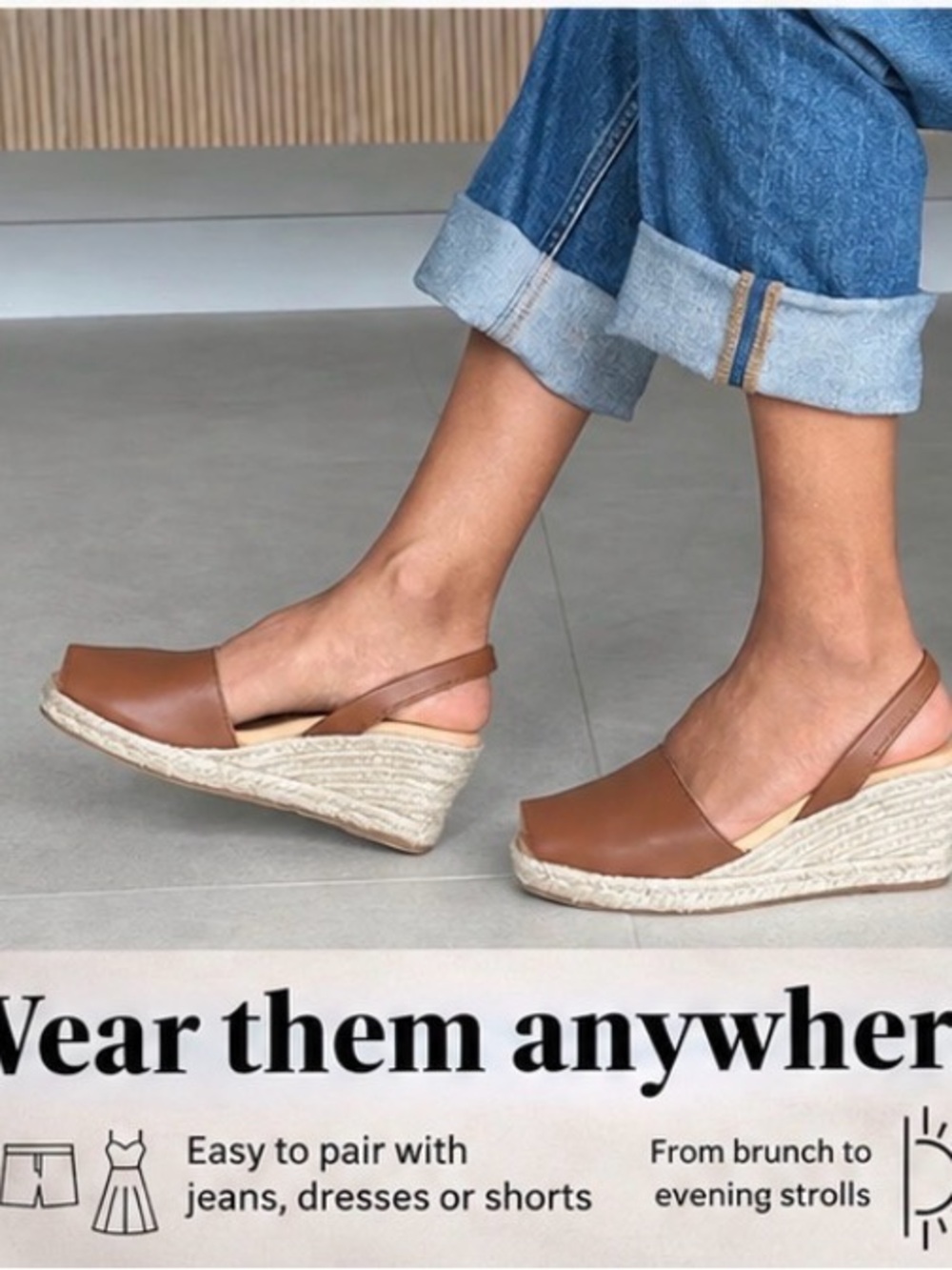 NWT Tan Leather Spanish sandal co